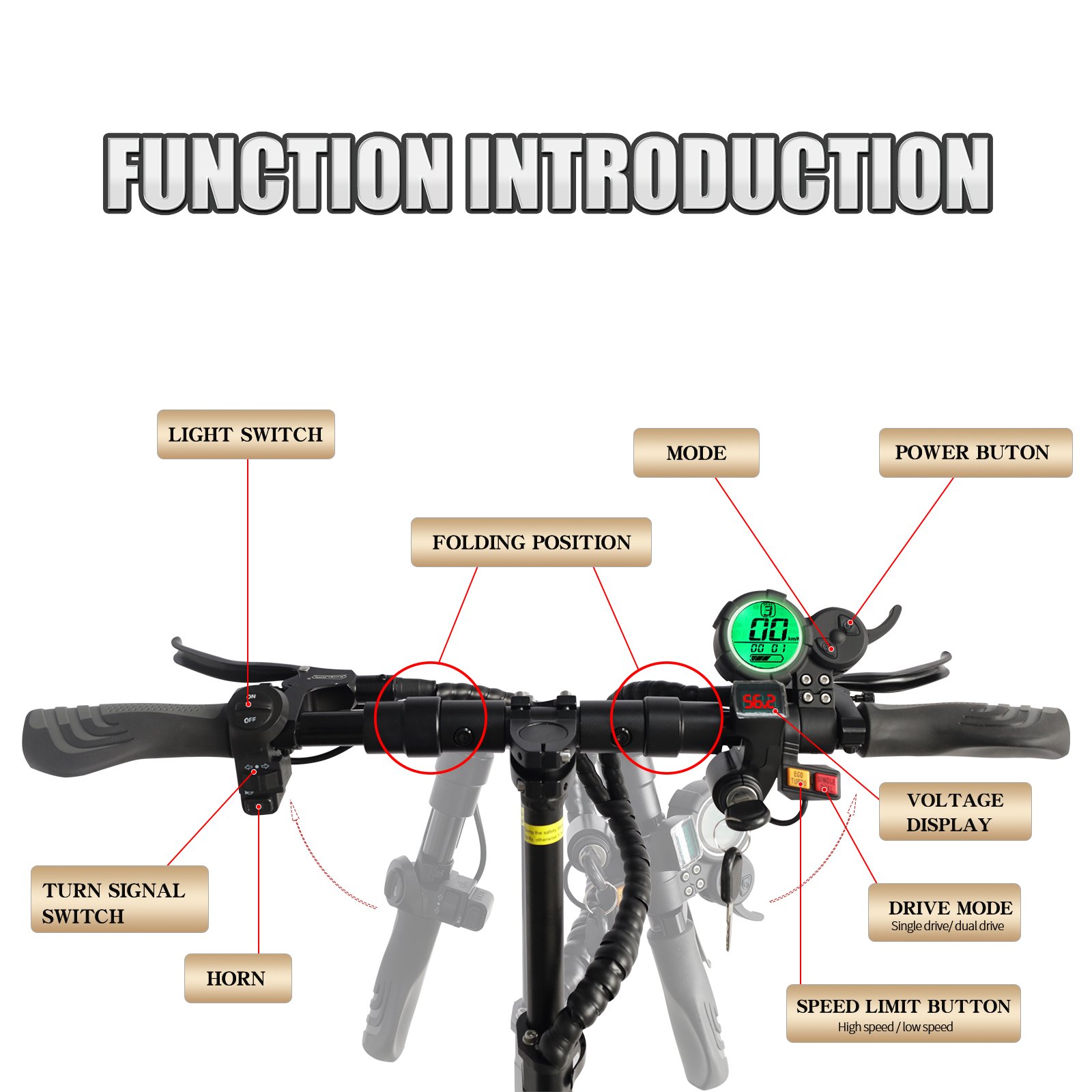 5600W off road foldable adults electric kick scooter 55~100km/h climbing in stock EU USA warehouse