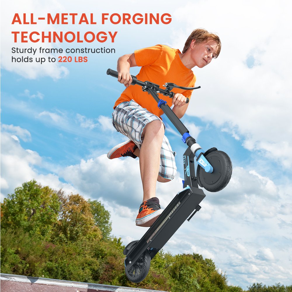 EU Stock Electric Children'S Scooter Foldable PU wheels adjustable height toddler 3-8 years old Electric Scooter For Kids