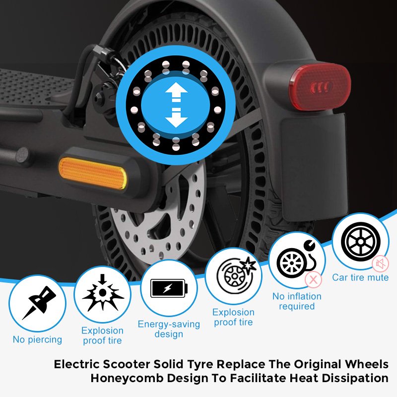 9 Inch E Scooter Parts Environmental/Recyclable Rubber Honeycomb Off Road Tires for Scooter Electric Cityneye M365/Pro Solid Tire