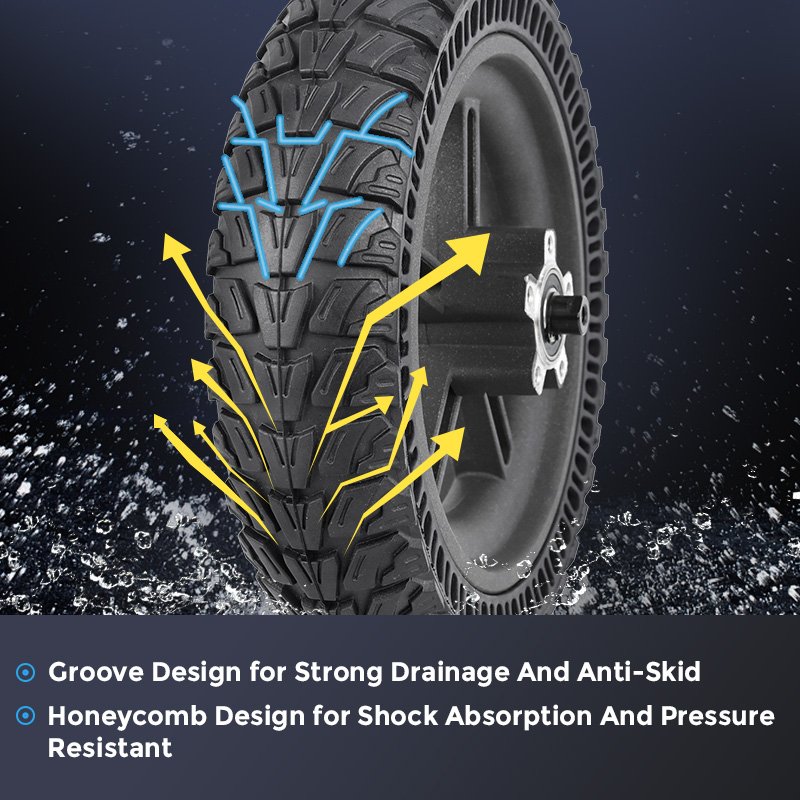 9 Inch E Scooter Parts Environmental/Recyclable Rubber Honeycomb Off Road Tires for Scooter Electric Cityneye M365/Pro Solid Tire