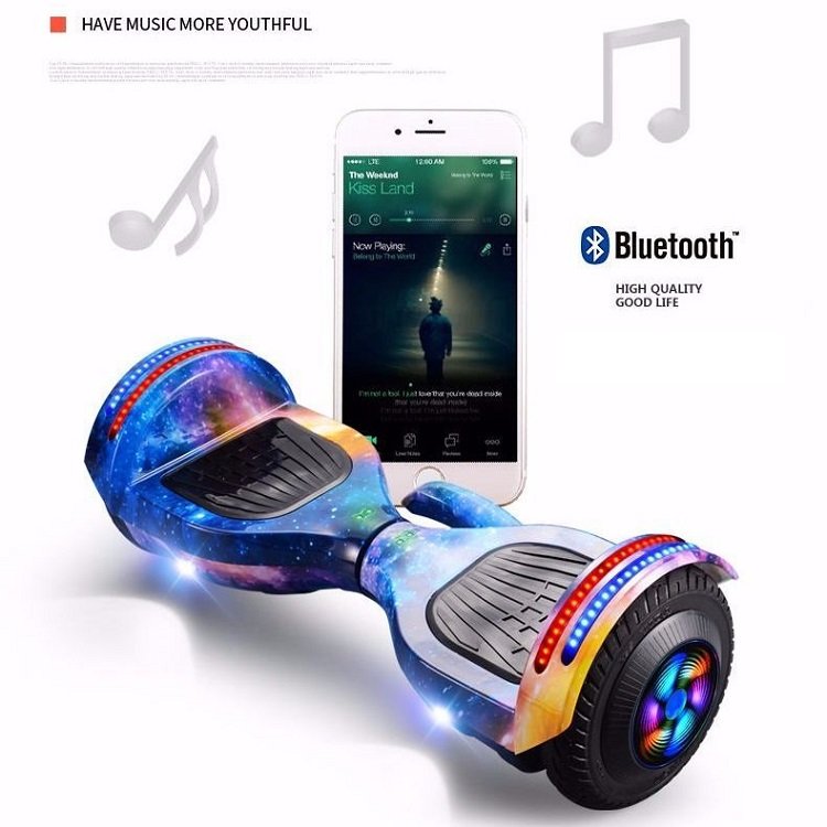 Popular Model Bluetooth Two Wheel LED Colorful Lights Self Balancing Electric Scooter Hoverboard