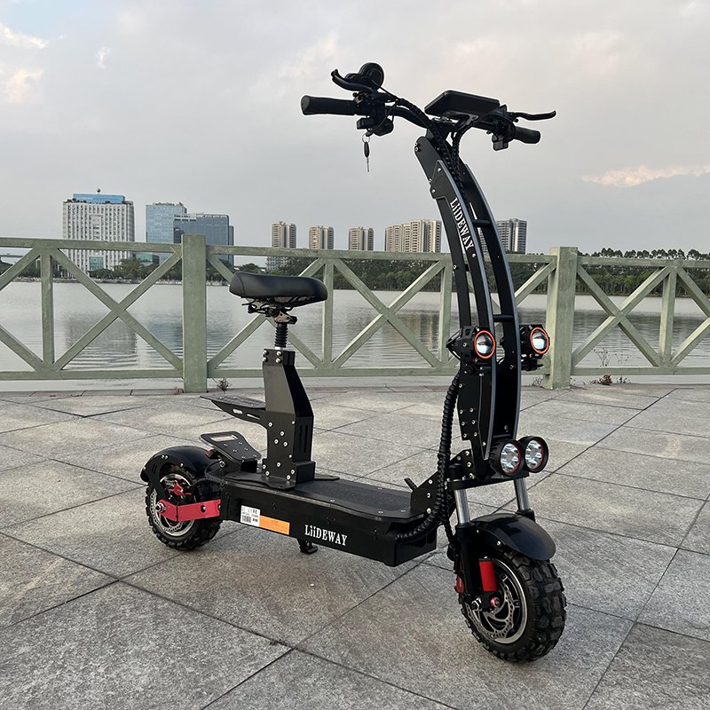 11inch Liideway T10 60V 27AH 6000w Double motor big wheel scooter electric adult 2024