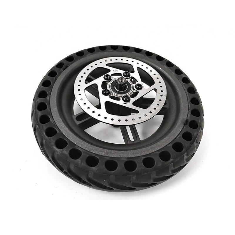 Electric Scooter Spare Parts Rear Wheel Rim with Honeycomb Solid Tyre and Brake Disc for Xiaomi M365/1S Repair