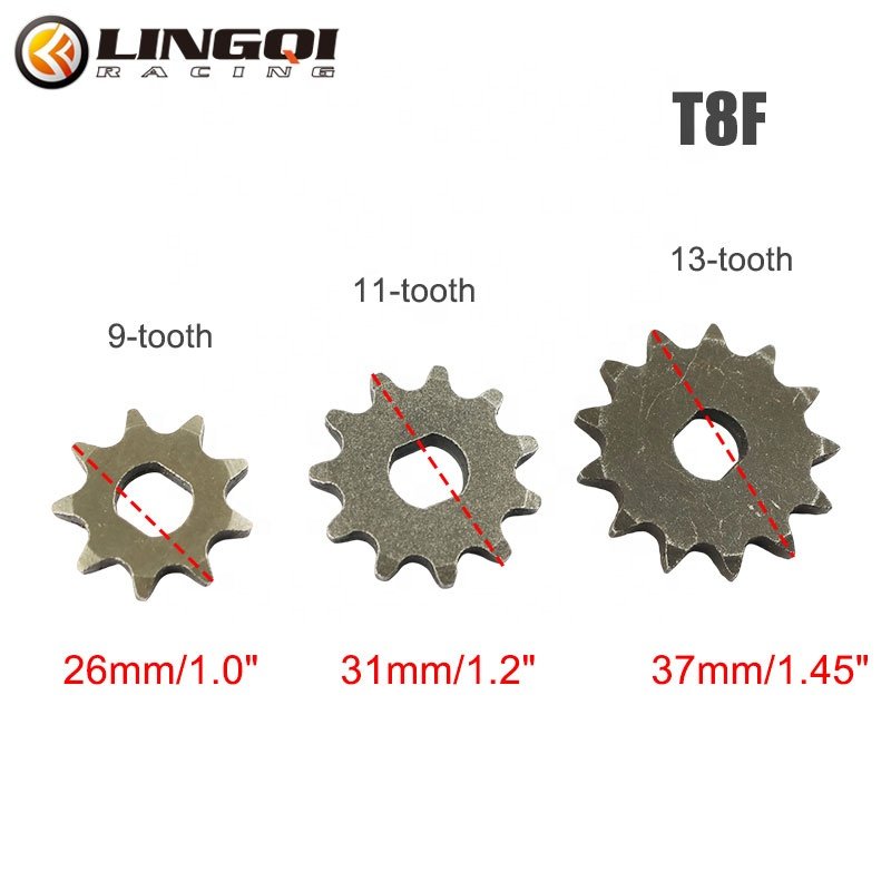 Motorcycle Mini Moto Steel Motor Gear 43cc 47cc 49cc T8F Chain Sprocket Engine System Pinion For Pocket Dirt Bike Scooter Parts