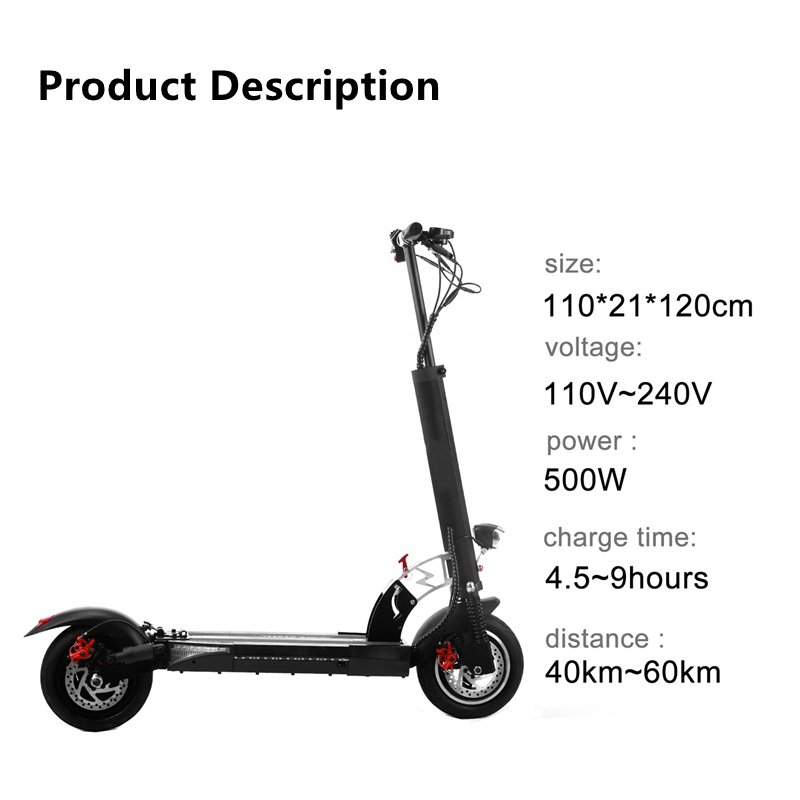 48V 10Ah 10 " Best Selling Fashionable Portable Mobility 2 Wheel Adult Foldable Small Fast Electric Scooter With Seat