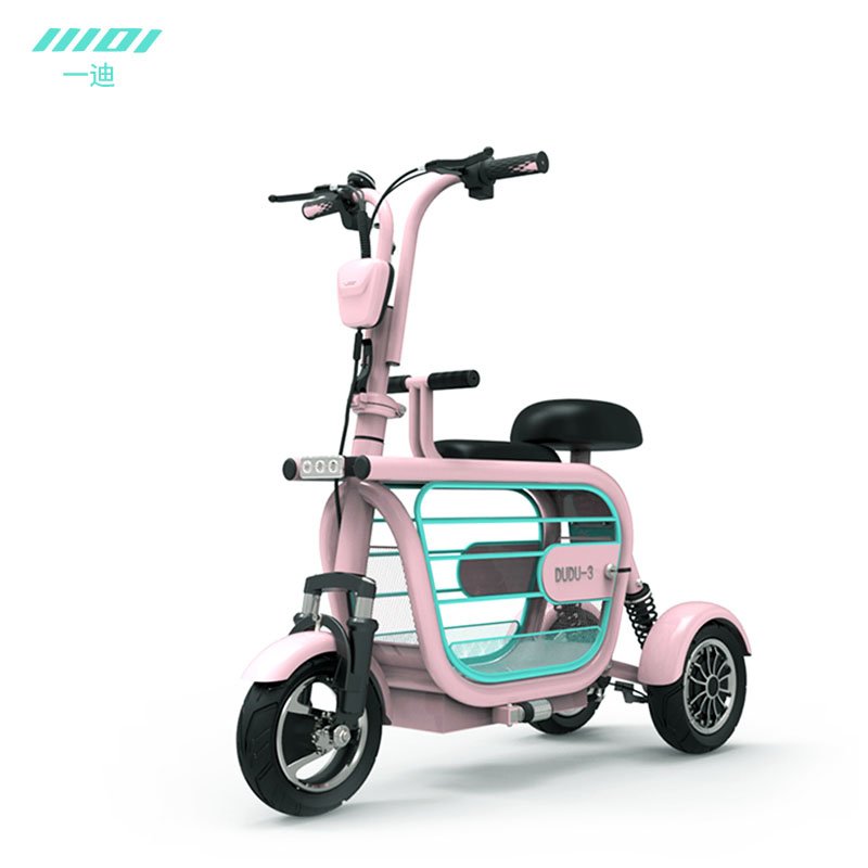 Three Wheel Folding Electric Scooter 400W Portable Electric Scooter with Baby Seat