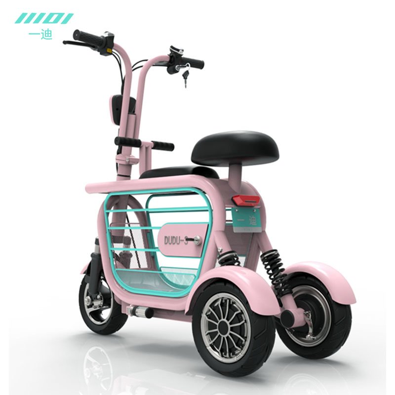 Three Wheel Folding Electric Scooter 400W Portable Electric Scooter with Baby Seat