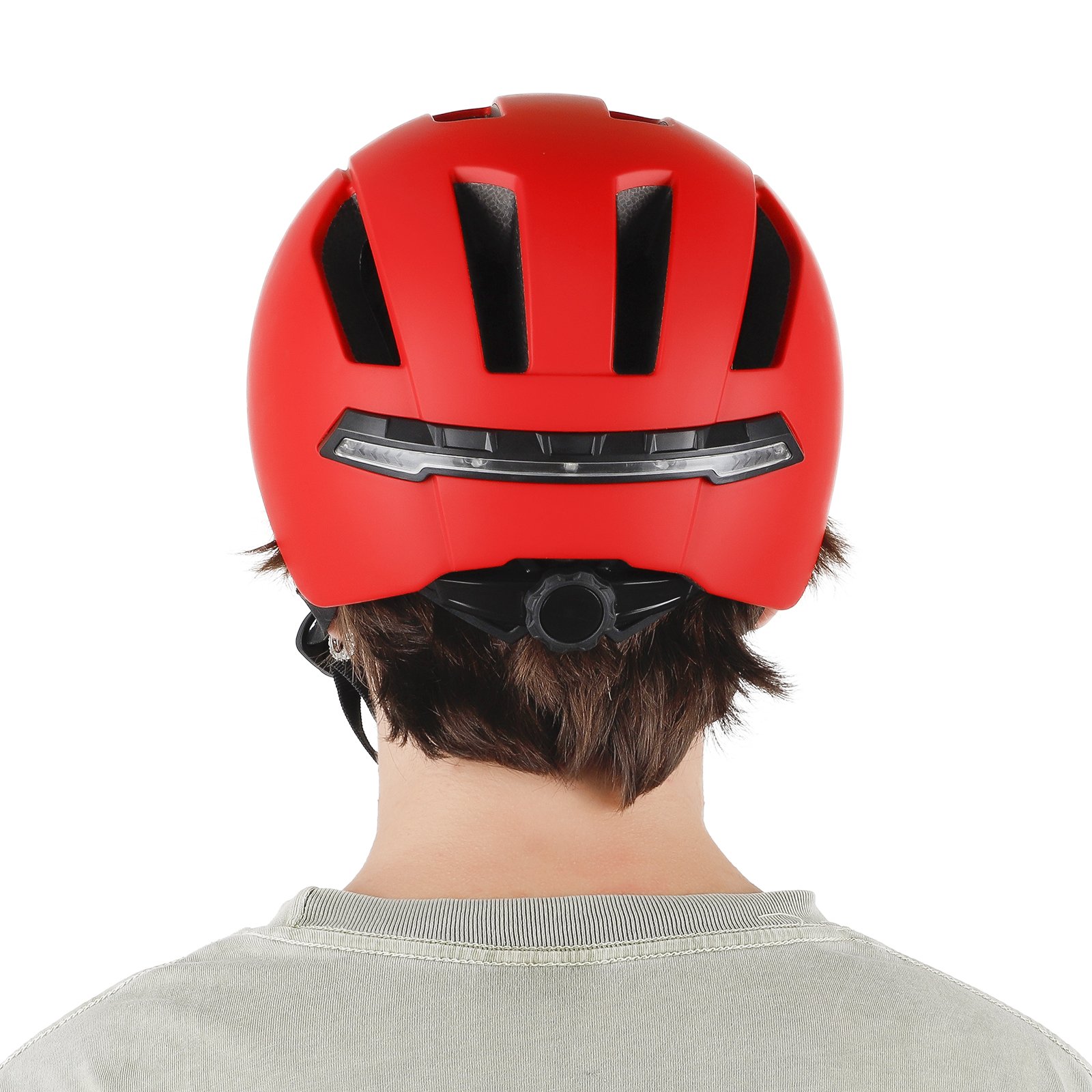 Electric Scooter Red Smart helmet with Wireless Handlebar Remote Control E-Scooter Helmet for Electric Scooter Spare Parts