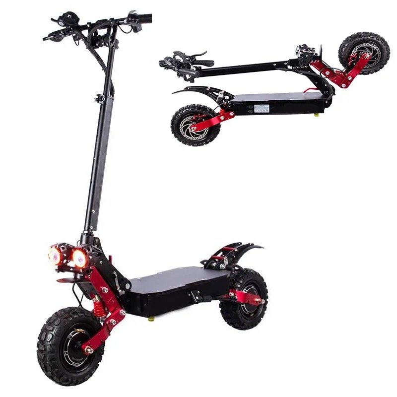 Eu Stock 70km 3600w Powerful Electrical Scooter Dual Motor Foldable 10inch E Scooters 65km/h Fat Tire Off Road Electric Scooter