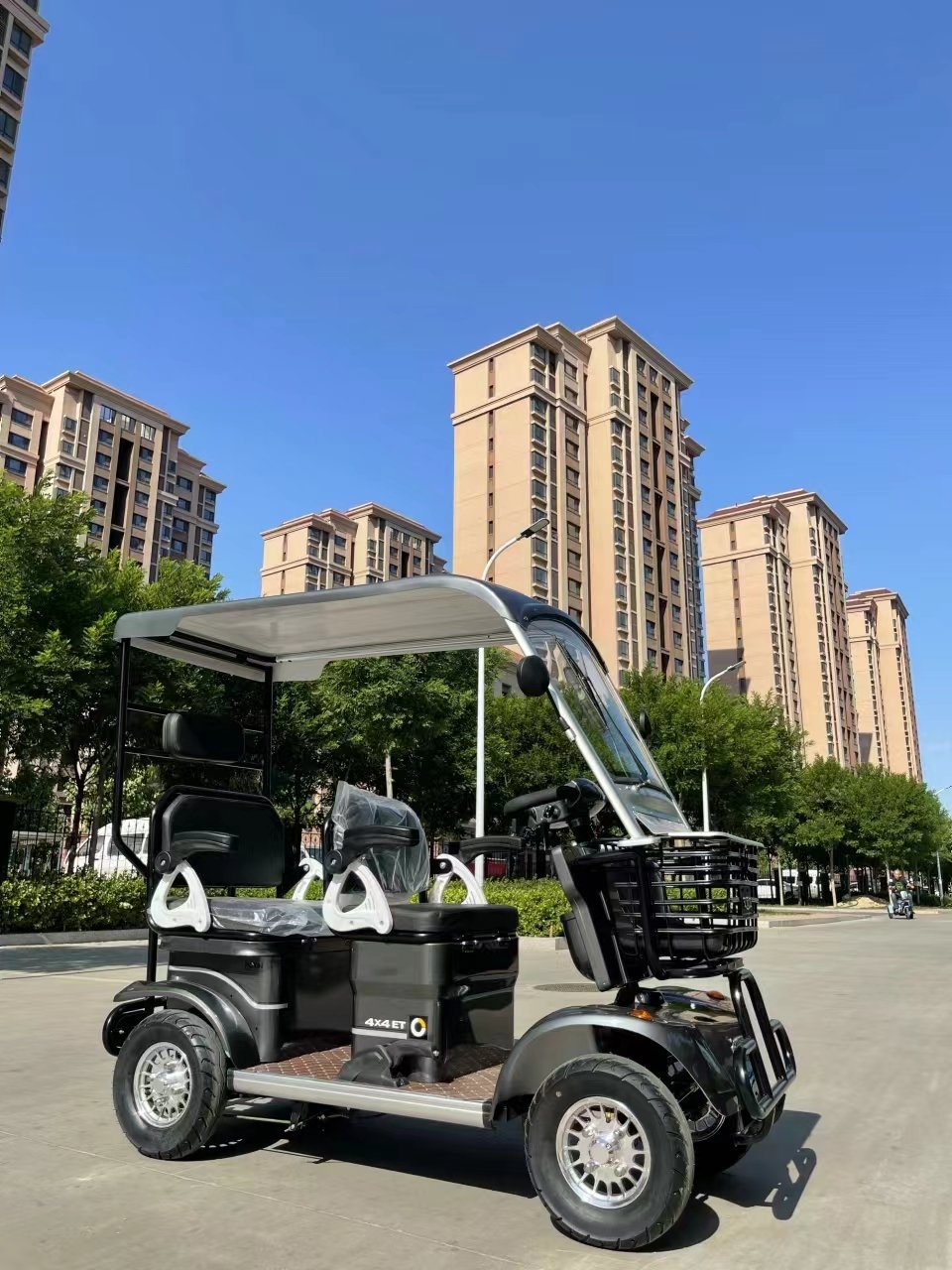 China Made cheap Roof Available 4 Wheel Electric Mobility Scooter City e Golf Cart