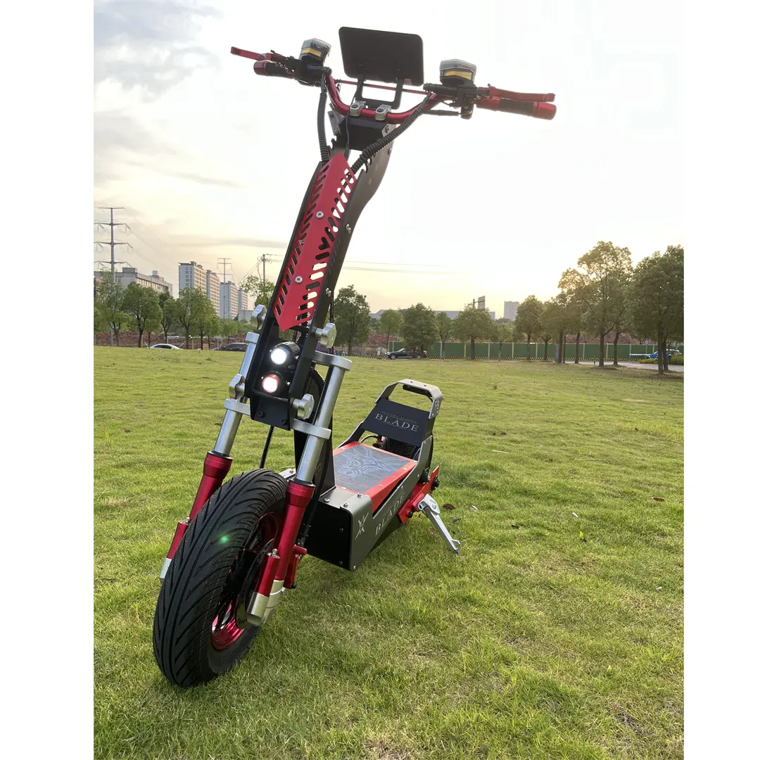 New Design Racing 15000Watt Qs Motor E Scooter 72V Big Tire 50ah 60ah 150Amp Controller Max Speed Fast Adult Electric Scooter