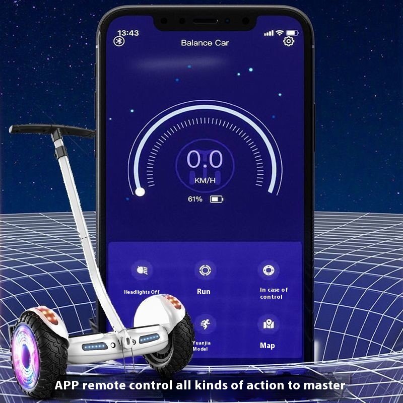 8/10 Inch 36/54V Kids Adults Electric Scooter Smart Handle Leg Bar 2-Wheel Stand Self-Balancing Foldable-Model