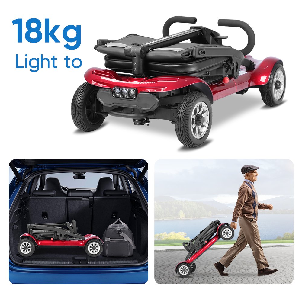 Perfcare Cheap Price Easy Folding Portable Lightweight Mobility Scooter Powerful 270W Brushless Motor Foldable Mobility Scooter