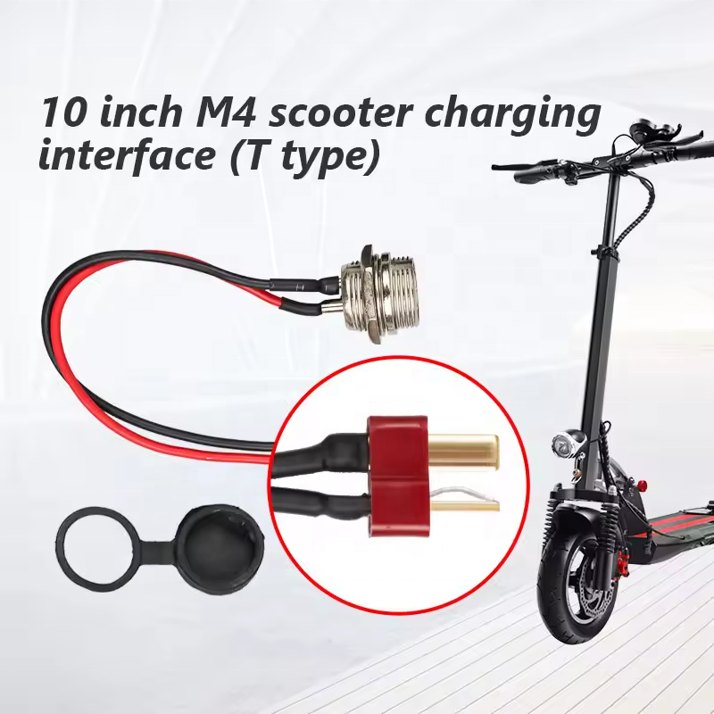 Scooter Parts Power Charger T-head Charging Cable Port For KUGOO M4 E-Scooter Charger Port Replacement Parts