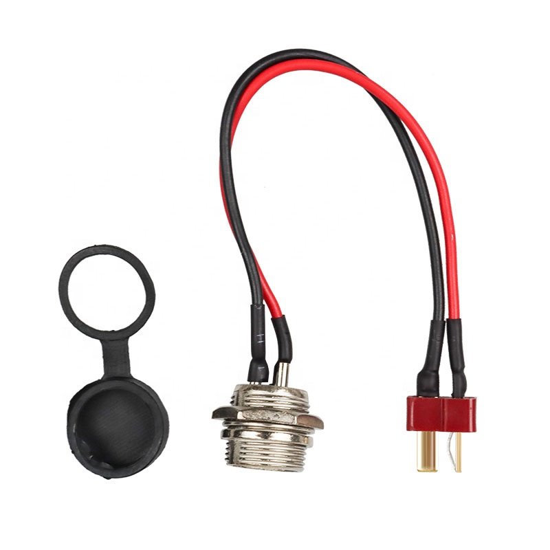 Scooter Parts Power Charger T-head Charging Cable Port For KUGOO M4 E-Scooter Charger Port Replacement Parts