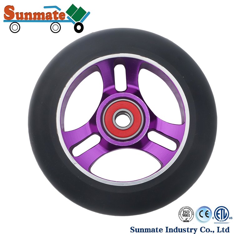Aluminum Skateboard Parts PU 100mm,110mm,125mm Casting Scooter Wheels for Stunt Scooter 4 Wheel Inline Skates Electric Scooters