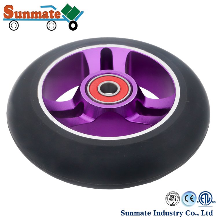 Aluminum Skateboard Parts PU 100mm,110mm,125mm Casting Scooter Wheels for Stunt Scooter 4 Wheel Inline Skates Electric Scooters
