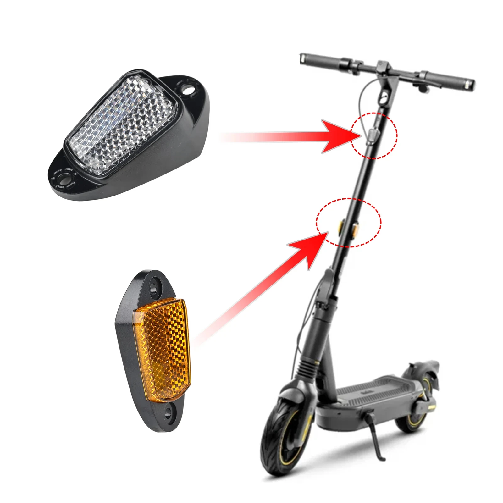 Cityneye Max G2 Electric Scooter Parts Accessories Spare Part Front Reflectors for Ninebot Scooter