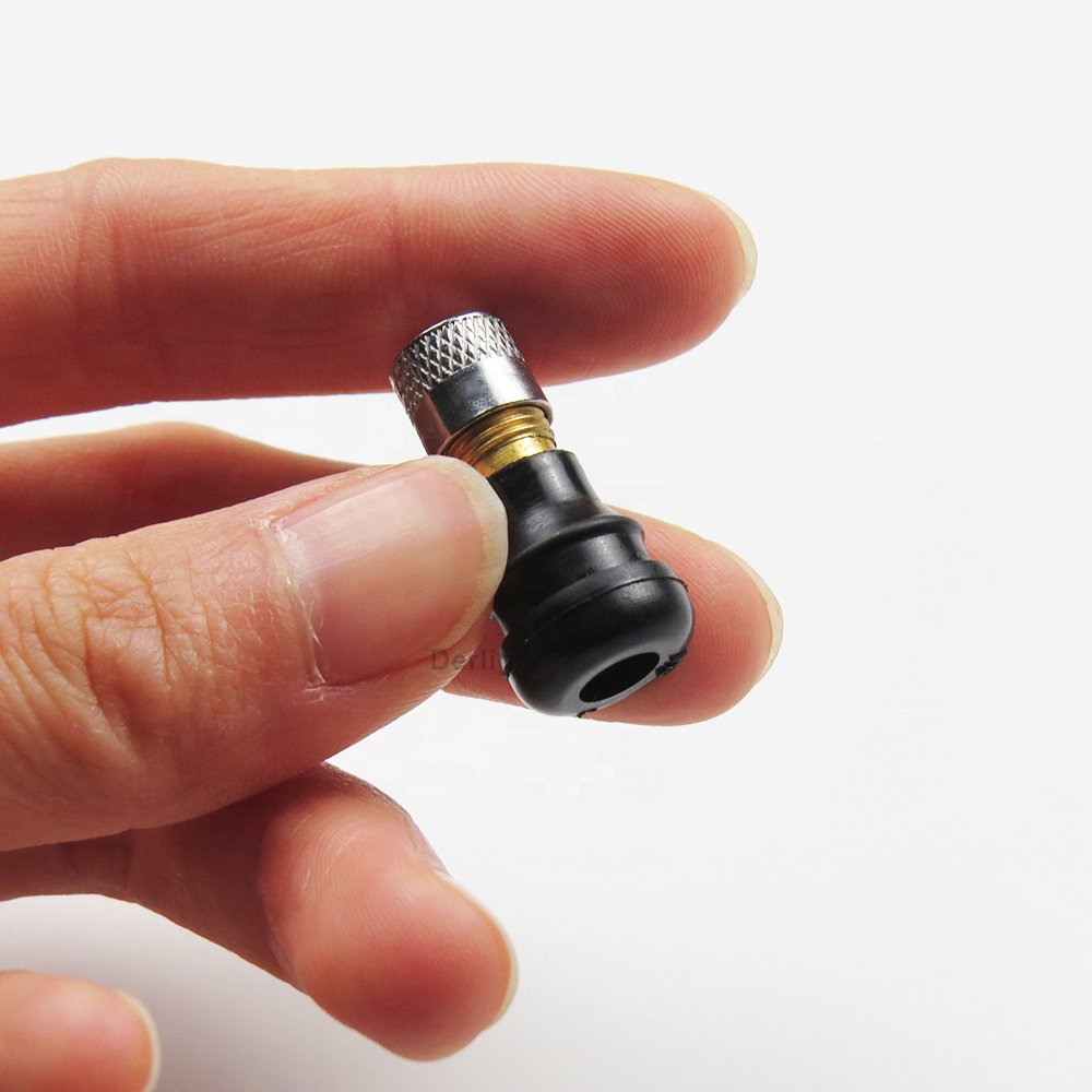 Vacuum Tire Valve for Electric Scooter Spare Parts Kick Scooter Repair Black Rubber tubeless Tire Valve Stem