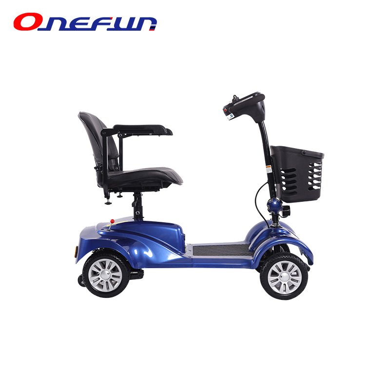 Detachable Shopping Basket Electric Scooter Solid Tire Mobility Scooters Electric 4 Wheel