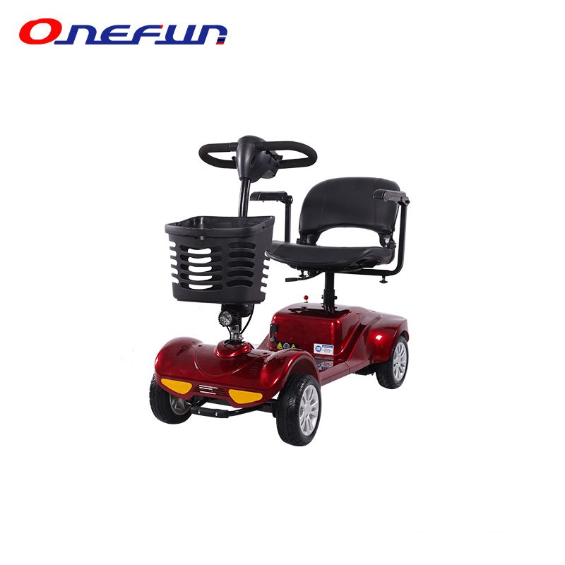 Detachable Shopping Basket Electric Scooter Solid Tire Mobility Scooters Electric 4 Wheel