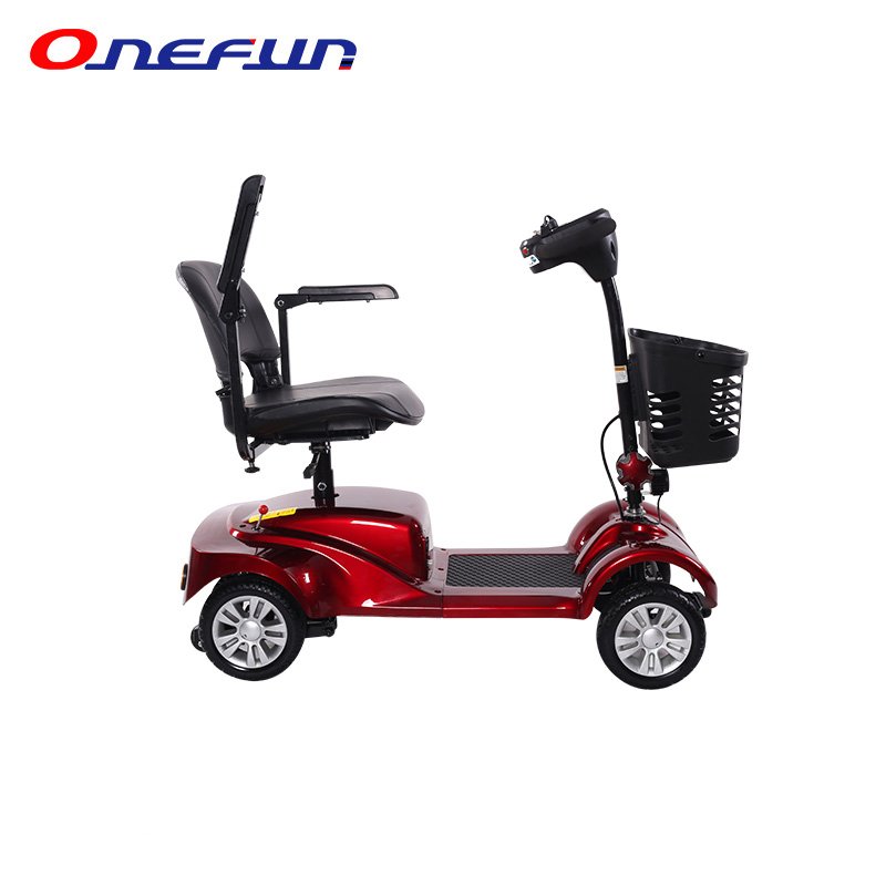 Detachable Shopping Basket Electric Scooter Solid Tire Mobility Scooters Electric 4 Wheel