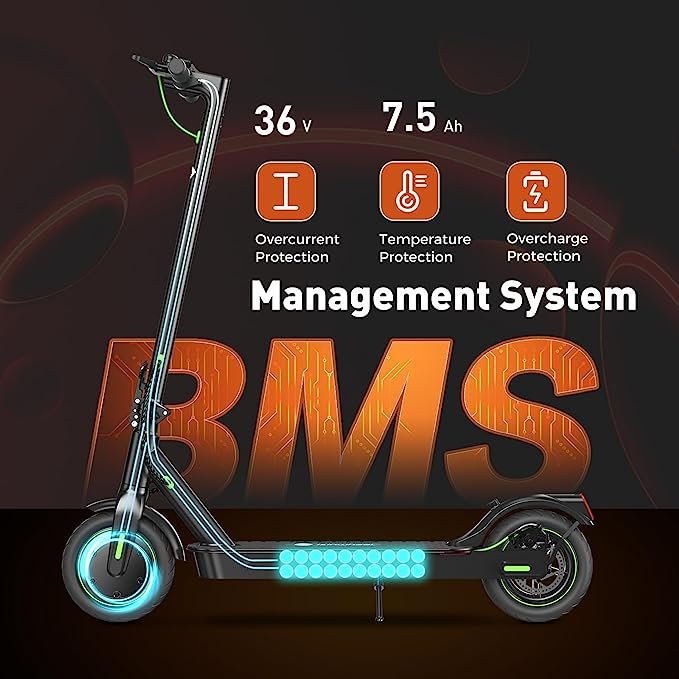 S9 Pro Electric Scooter 18 Miles Long Range and 15-18 MPH Portable Folding Commuting E-Scooter for Adults, Dual Brakes & App Sup