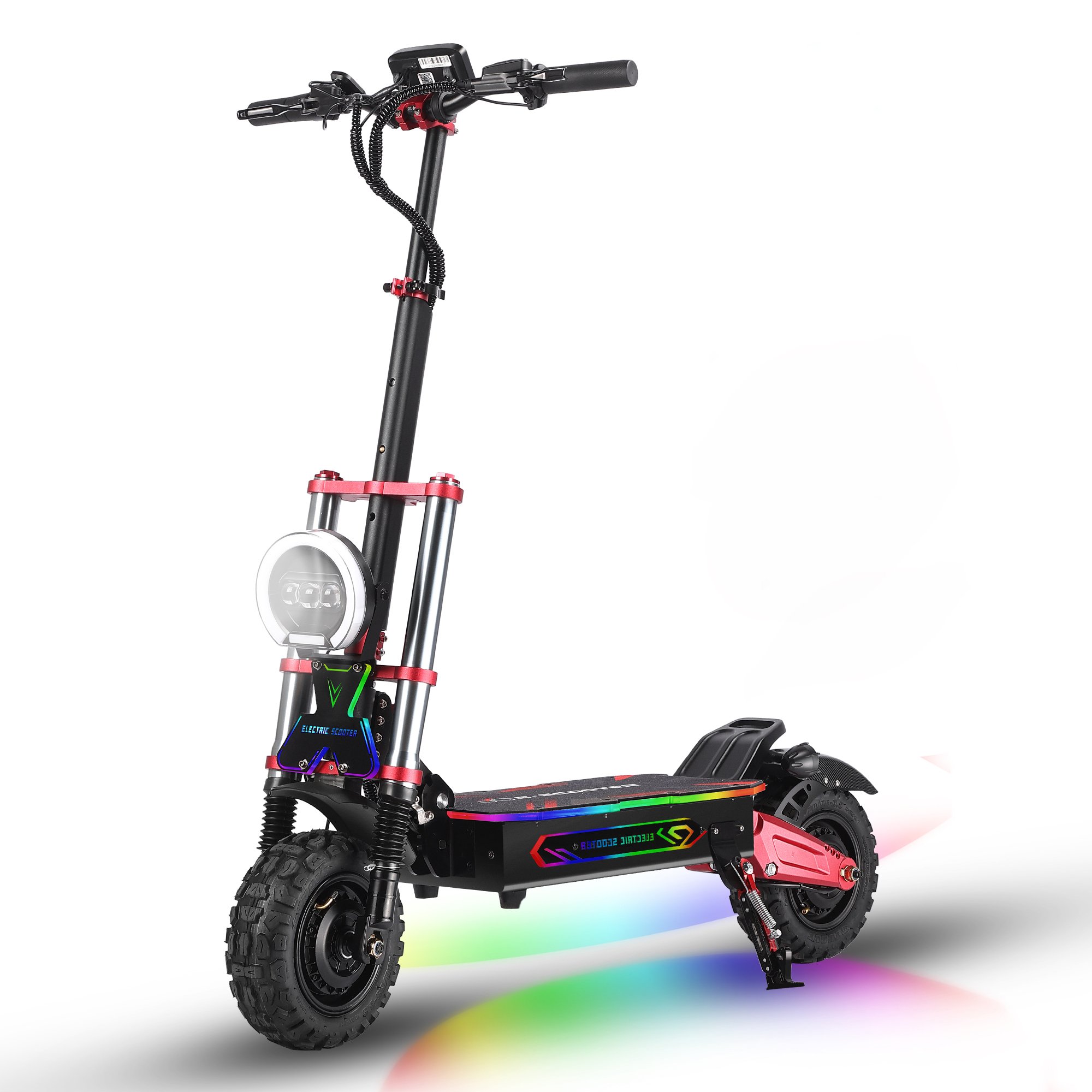 European Warehouse Shipping BOYUEDA Electric Scooter Foldable Powerful 6000W 100KM/H Off-Road Dual Motor Electric Scooter 11 in.