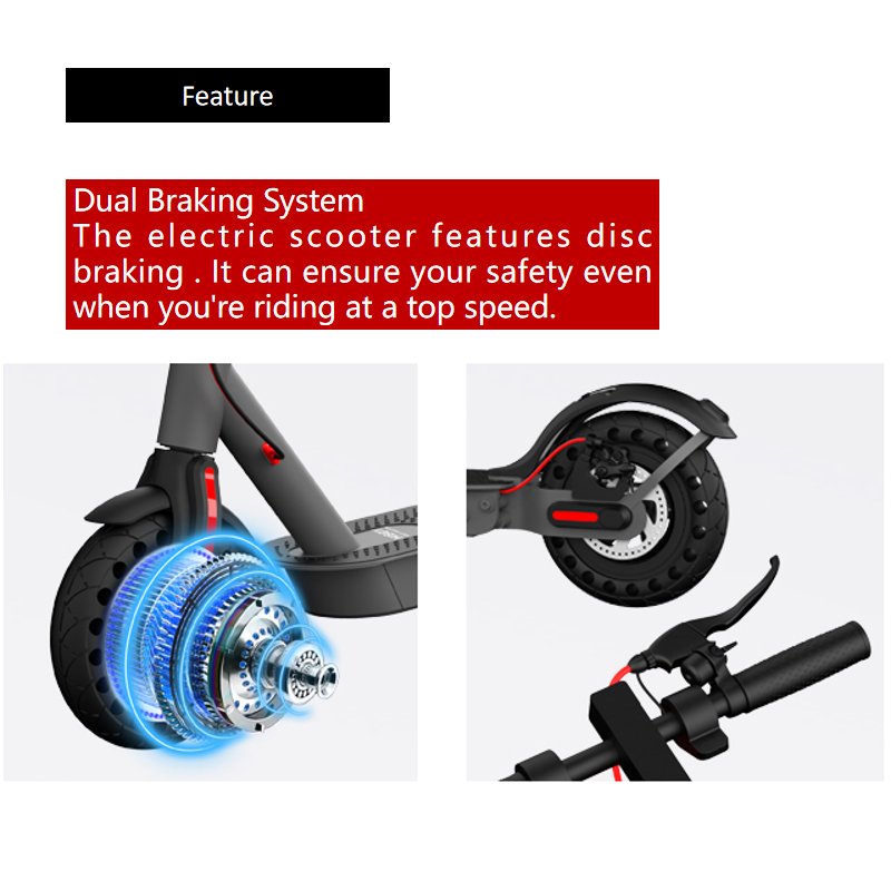 Custom Logo Trotinette Electrique Adulte Off Road Build-in Front Light Wholesale Electric Scooter for Sale