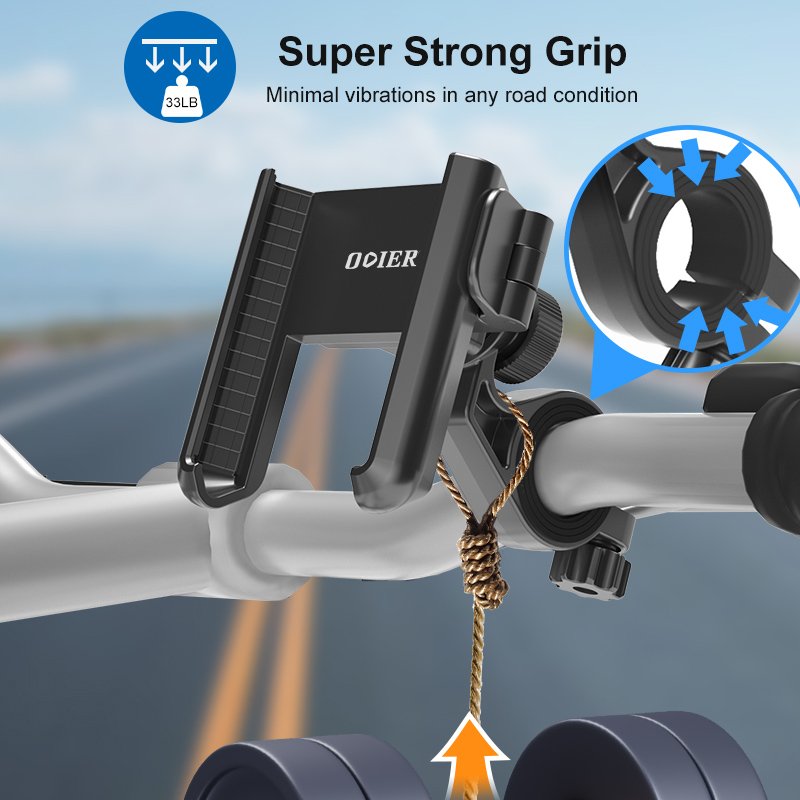 One-key Release Motorcycle Parts Scooter Parts Mobile Phone Holder Shock-Absorbingbike Phone Holder, Motorcycle Phone Mount