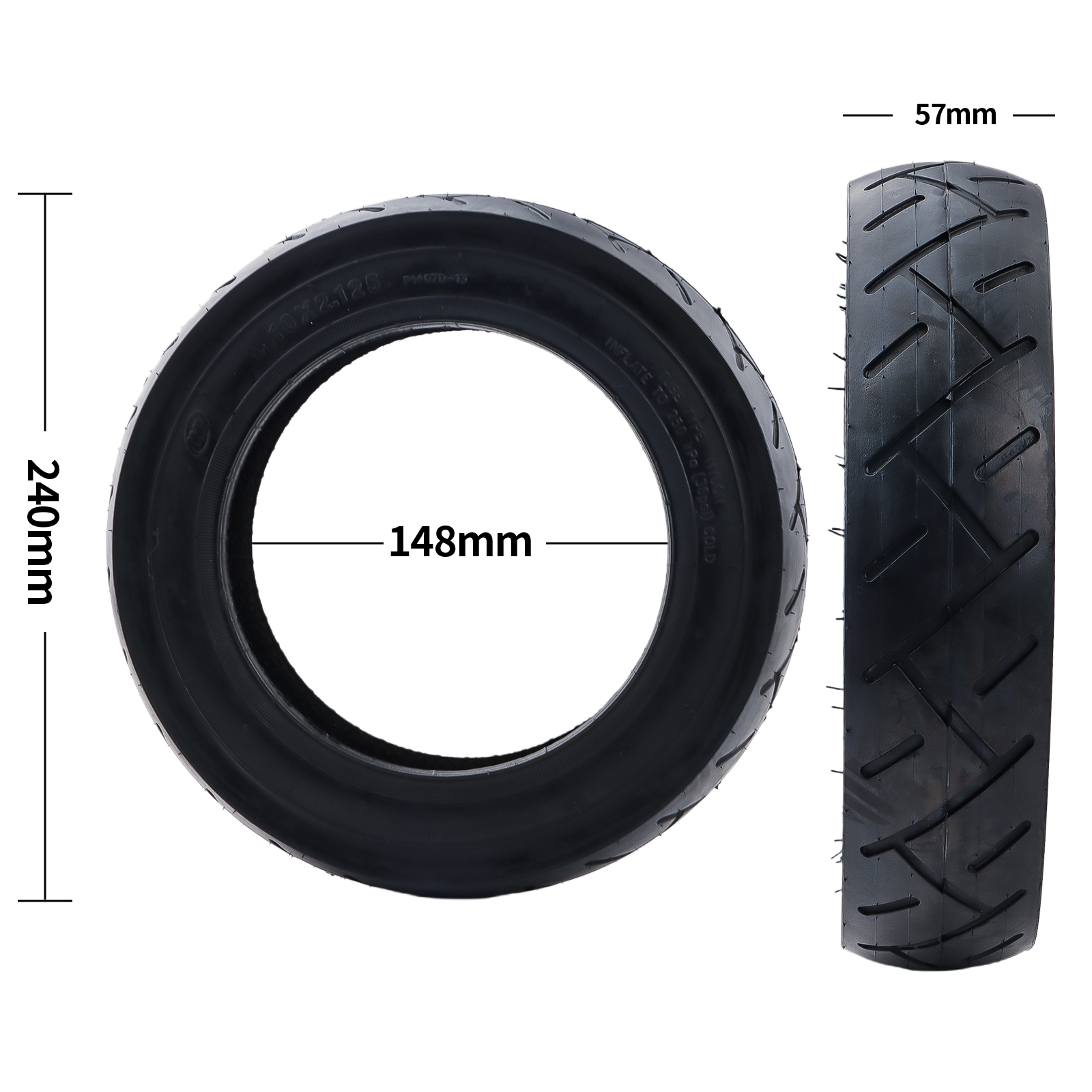 10x2.125 Scooter parts motorcycle tires thickened motherboard 10*2.125 out tire tubes For Kugoo M4 Electric Scooter Skate Board