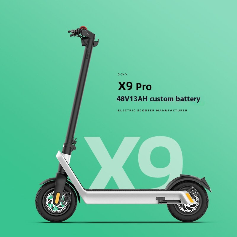 X9 Unisex Adult Electric Scooter 100km Long-Range 500W 40km/h 2-Wheel Folding Kick 40km/h 4-Wheel Off-Road for Car