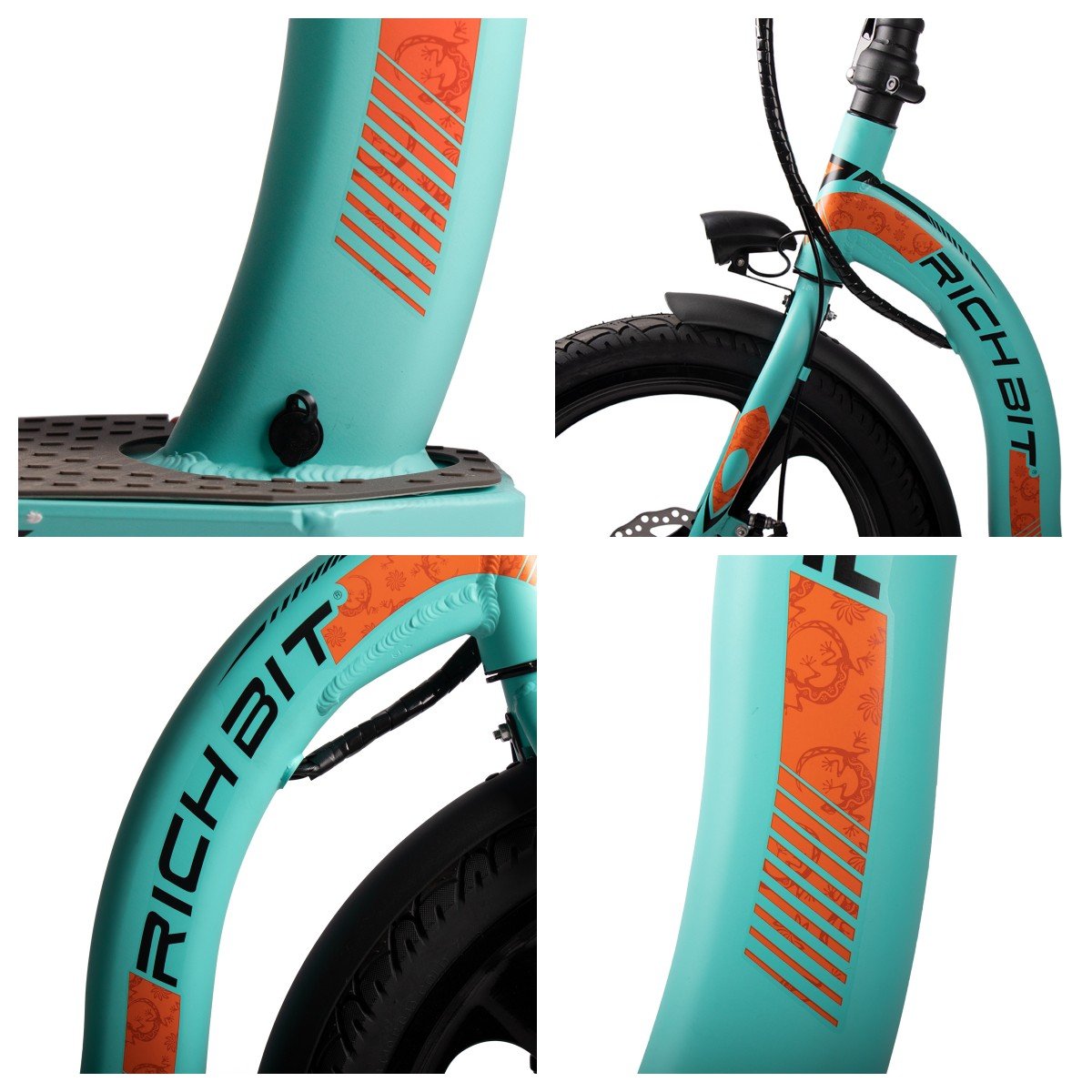 RICHBIT EU Stock fast delivery electric scooter 2 kick wheel e scooter foldable snow/beach big horsepower e scooter