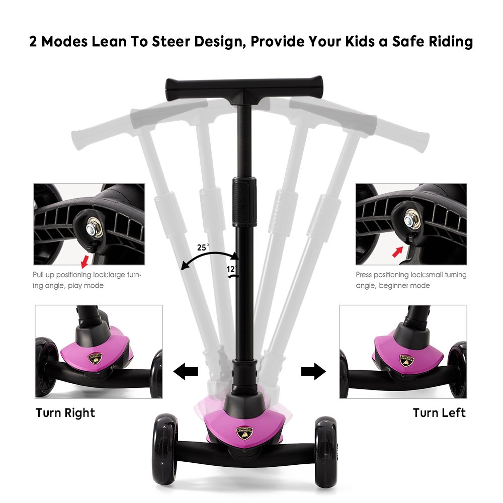 Lamborghini New Normal Three Wheeler Folding Kick scooter For Kids Kid Scooter 3wheel Cool Lightweight Child Baby Kick Scooter
