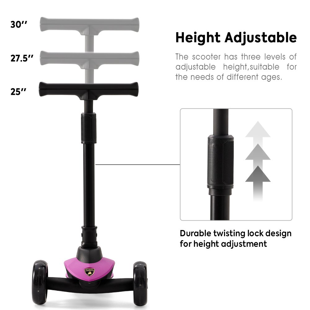Lamborghini New Normal Three Wheeler Folding Kick scooter For Kids Kid Scooter 3wheel Cool Lightweight Child Baby Kick Scooter