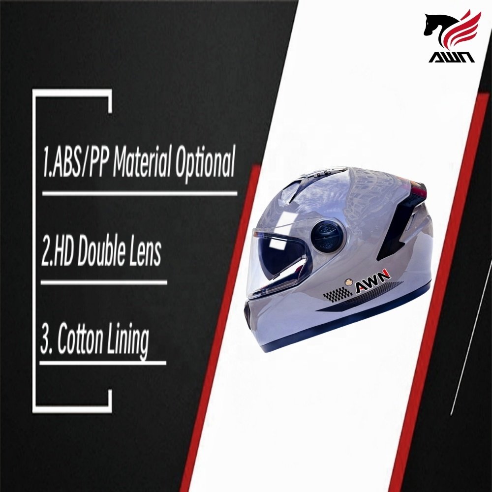 Double Lens PP EPS Full Face Crash Helmet Unisex PC Motorcycle Helmets Wholesale Motorcycle Parts & Accessories For Adults