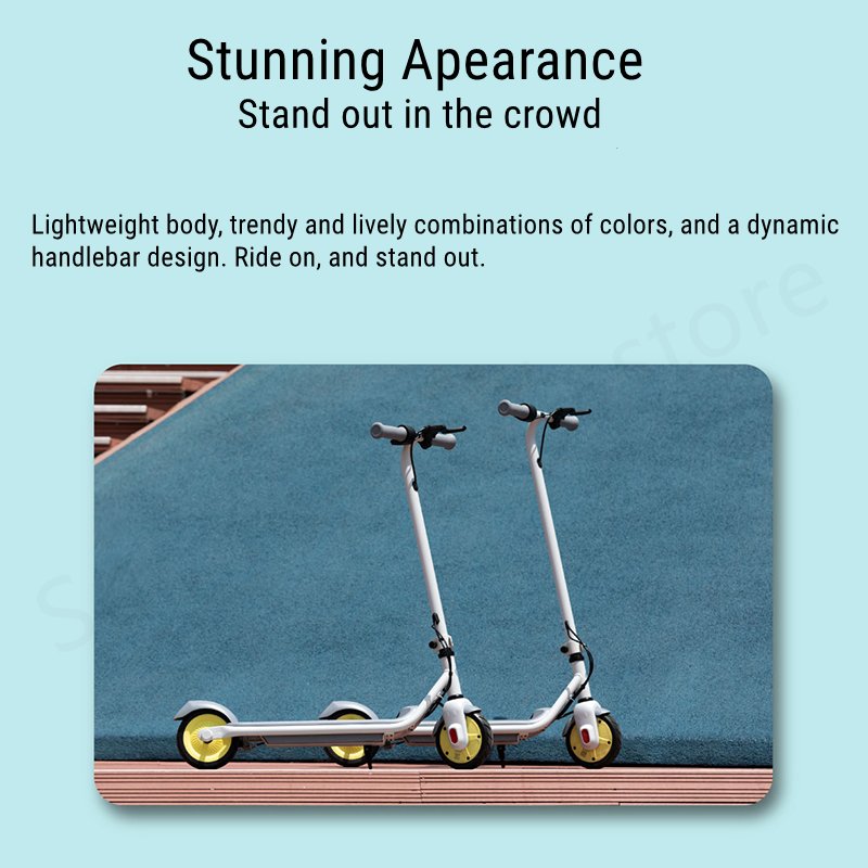 EU Stock E-Scooter ZING C10 Kids Smart Electric Scooter 16km/h Max Speed Children's Kickscooter 10km Max Range