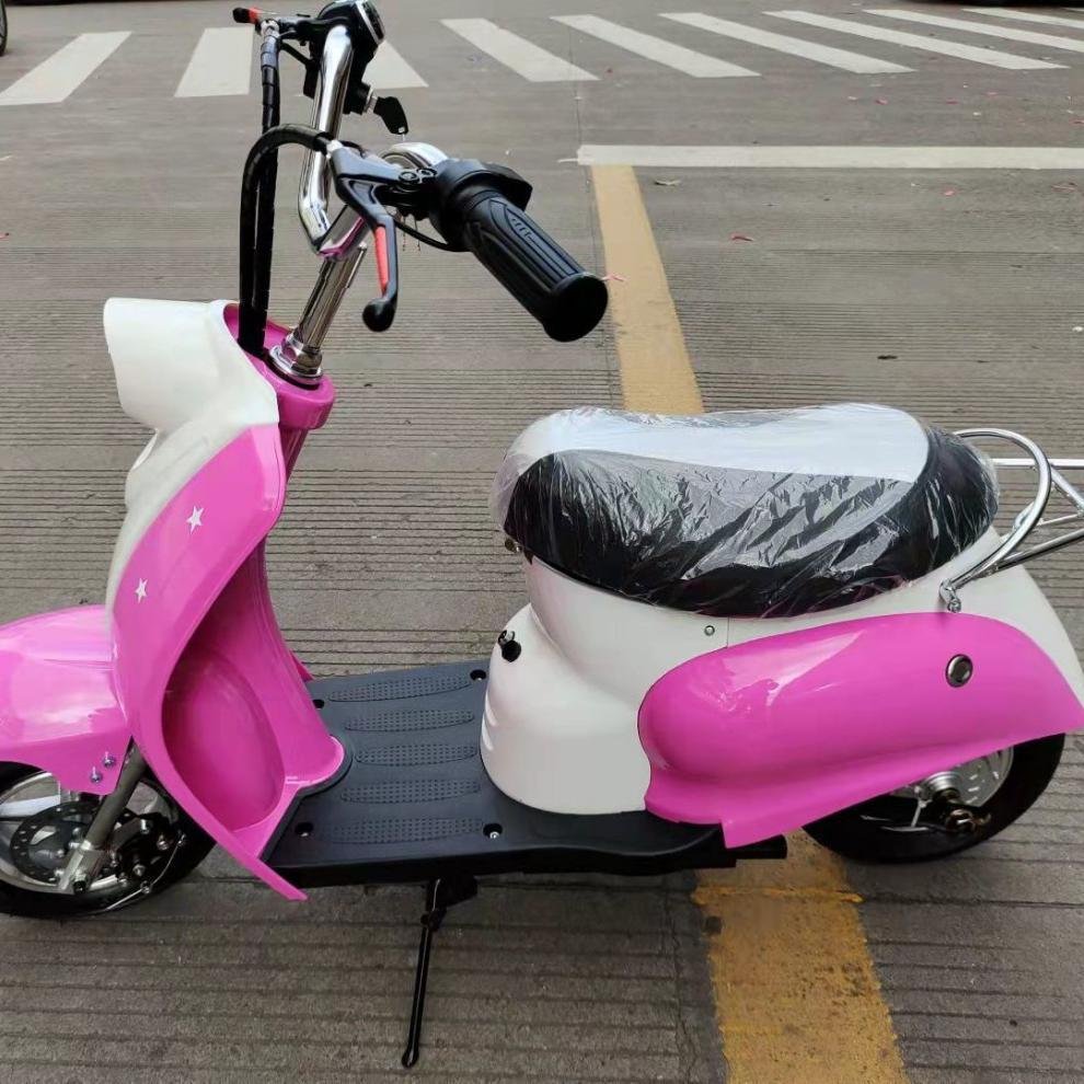 350W High Power Brushless Motor 36v12ah Vespa Electric Scooter for Kids Mini 3-Wheel pink vespa scooter for Children