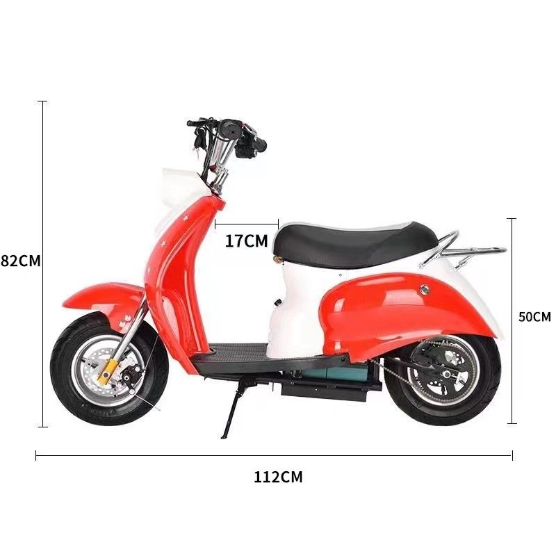 350W High Power Brushless Motor 36v12ah Vespa Electric Scooter for Kids Mini 3-Wheel pink vespa scooter for Children