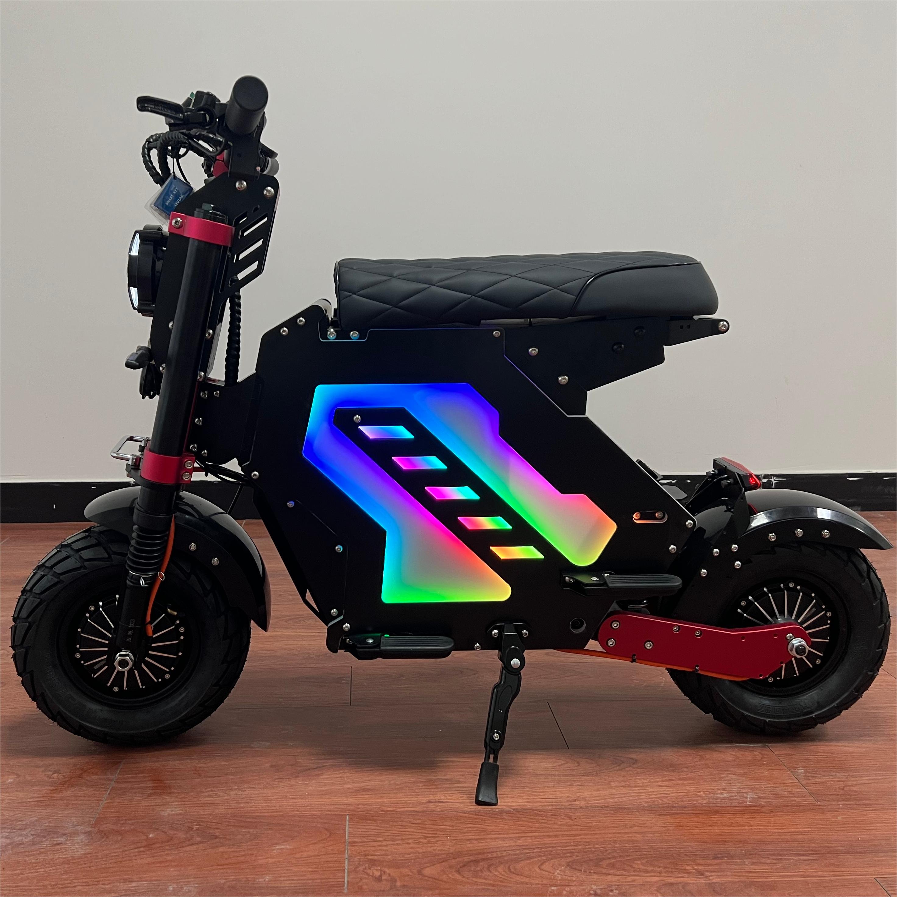 HCBK 72V10000w Adult Powerful E Scooter Fat Tire 72v Dual Motor Off Road Electric Scooter With Seat Electric Scooter With Seat