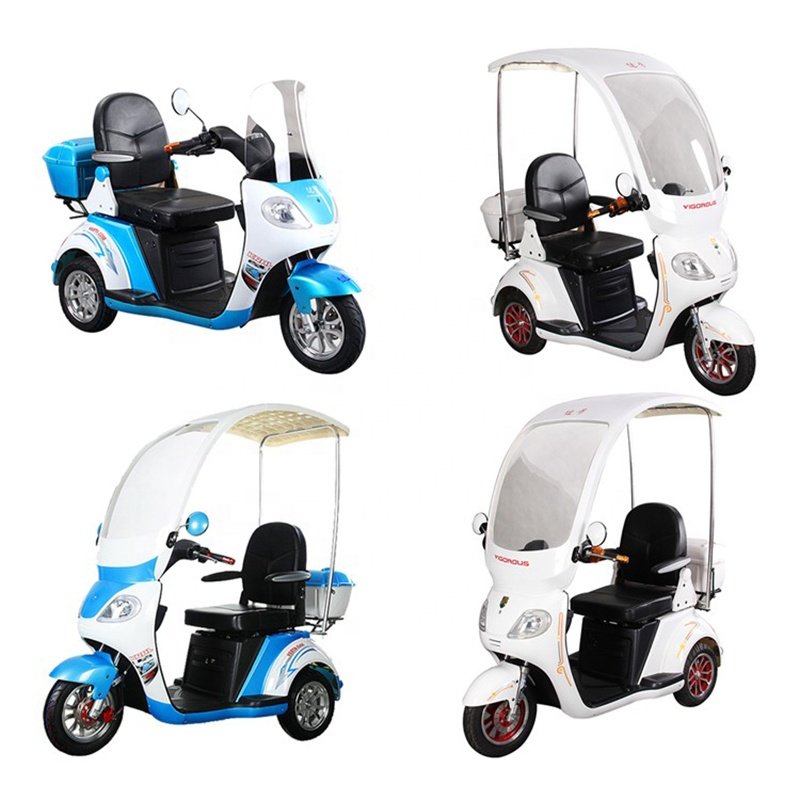 Adult 3 wheel electric scooter 25km/h low speed tricycle ce approved electric tricycle with canopy for old people