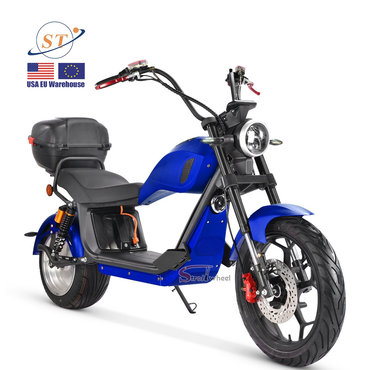 EEC Citycoco Electric Scooter Powerful Motorcycles Electric Bicycle with Fat Tires for Adult 2000W Electronic OEM Unisex 60V
