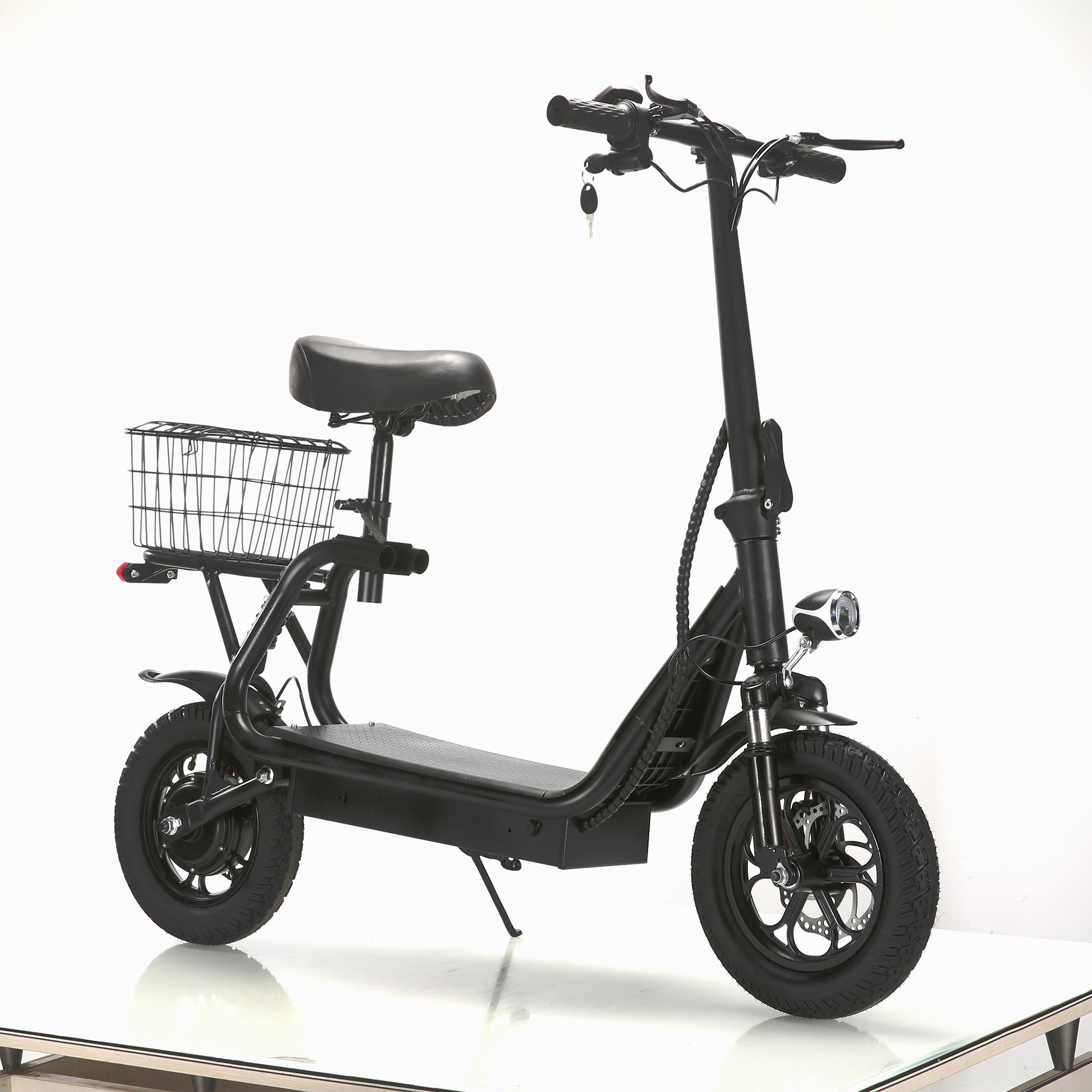 Factory Exclusive Grocery shopping E-Bike E-Scooter with basket and seat 500W 18650 lithium battery City Electric Scooter
