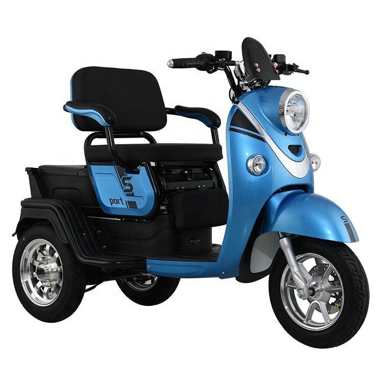3-Wheel Electric Trike with Powerful 800/1000W Long Range 80km Disc Brake Mobility Unisex Passengers with Max Speed of 30km/h
