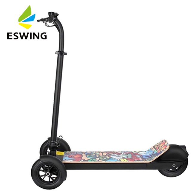 ESWING 500W Brushless Motor Foldable Lithium Battery Adjustable Fast 8.5-inch 3 Wheel Adult Electric Scooter
