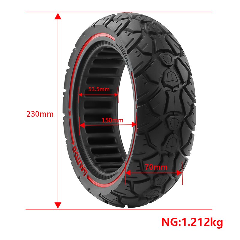 10x2.7-2.75 Slots Off Road Solid Tire For Hitway Hb24 E-scooter Wheel 10 In Electric Scooter Spare Parts And Solid Tire