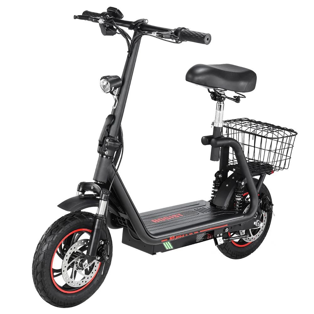 Europe 48V 13AH 500W foldable adult escooter 12 Inch Pneumatic Tire BOGIST M5 Pro Electric Scooter WIth Seat and Cargo Carrier