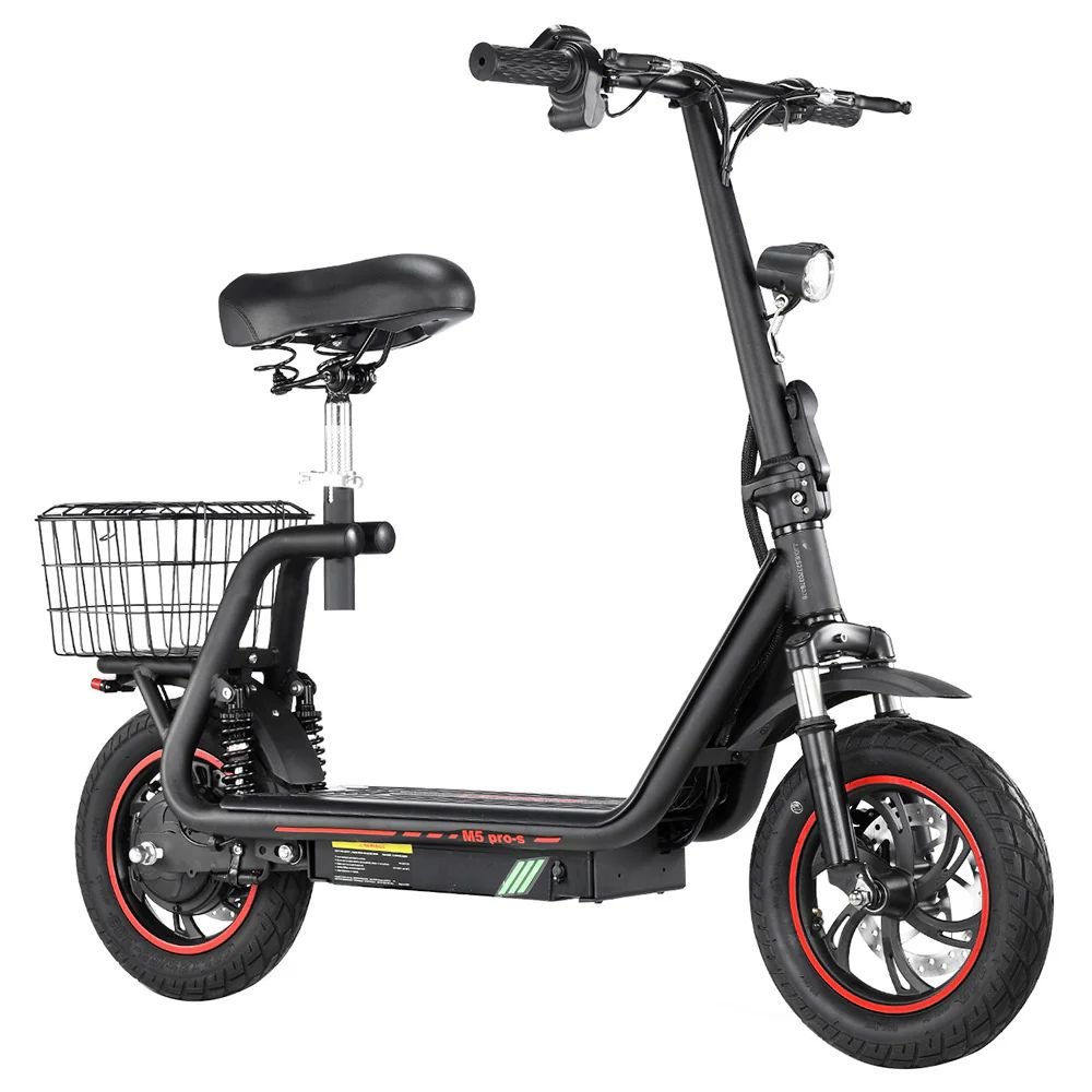 Europe 48V 13AH 500W foldable adult escooter 12 Inch Pneumatic Tire BOGIST M5 Pro Electric Scooter WIth Seat and Cargo Carrier