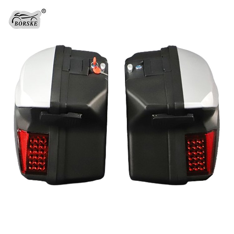 Hot Selling Universal Motor Bike Suitcases Saddle Bags Motorcycle Parts Scooter Side Rear Box