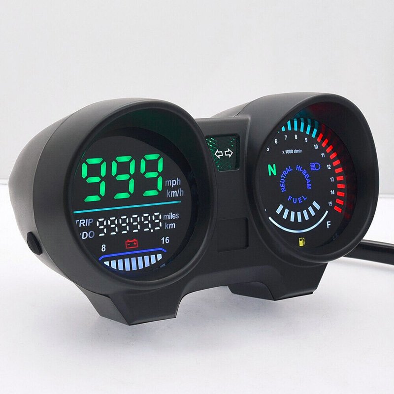 Motorcycle Scooter Digital Fuel Level RPM Dashboard odometer electronic LED Digital Speedometer For TITAN150 CG125 CG150
